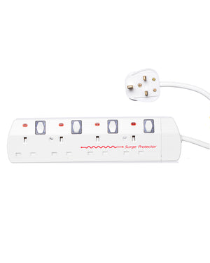 4 Way Switcher Extension Lead 2 Meter Anti Surge