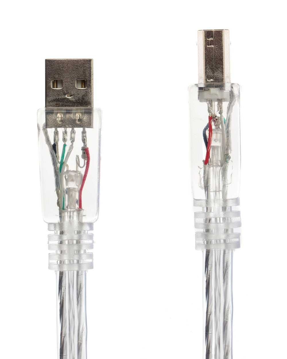 USB A To USB B Transparent Cable