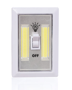 White Battery Operated LED Light Switch