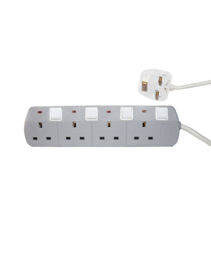 4 Way Switcher Extension Lead 2 Meter