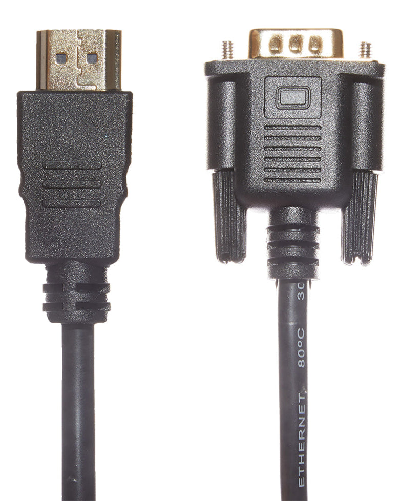 Câble HDMI vers VGA haute vitesse doré de 2 mètres